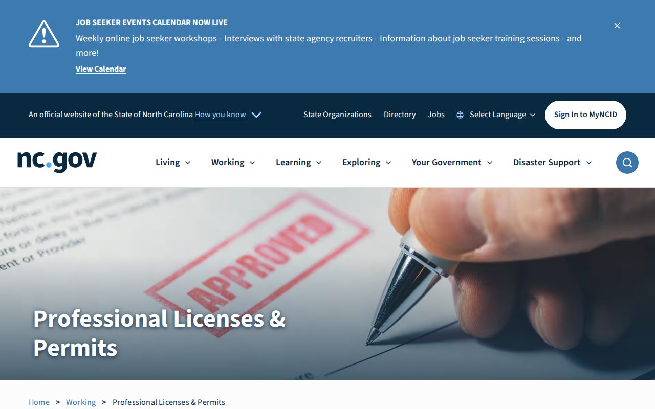 Waxhaw resident lookup professional license verification route