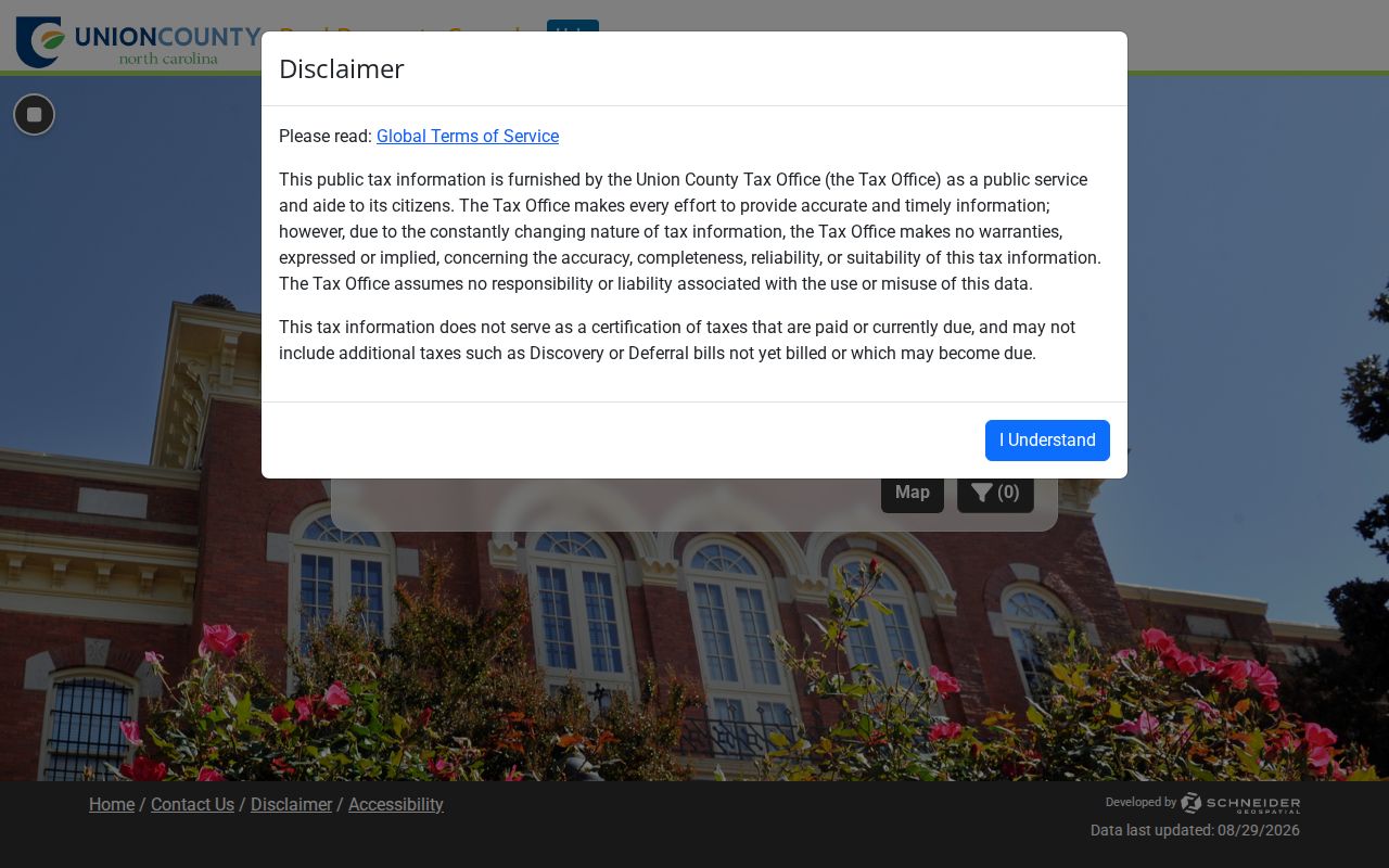 Waxhaw residents directory Union County property search fields